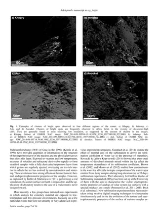 A&A proofs: manuscript no. cg_bright
Fig. 1. Examples of clusters of bright spots observed in four diﬀerent regions of the...