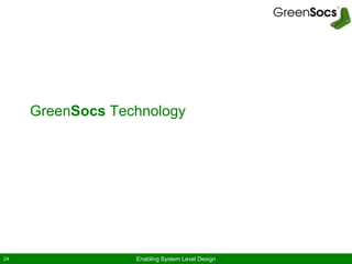 Enabling System Level Design24
GreenSocs Technology
 
