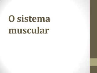 O sistema
muscular

 