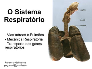 O Sistema Respiratório ,[object Object],[object Object],[object Object],Professor Guilherme [email_address] 