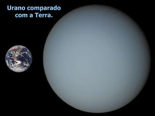 Urano comparado
com a Terra.
 
