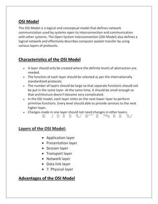OSI & TCP/IP Model | PDF