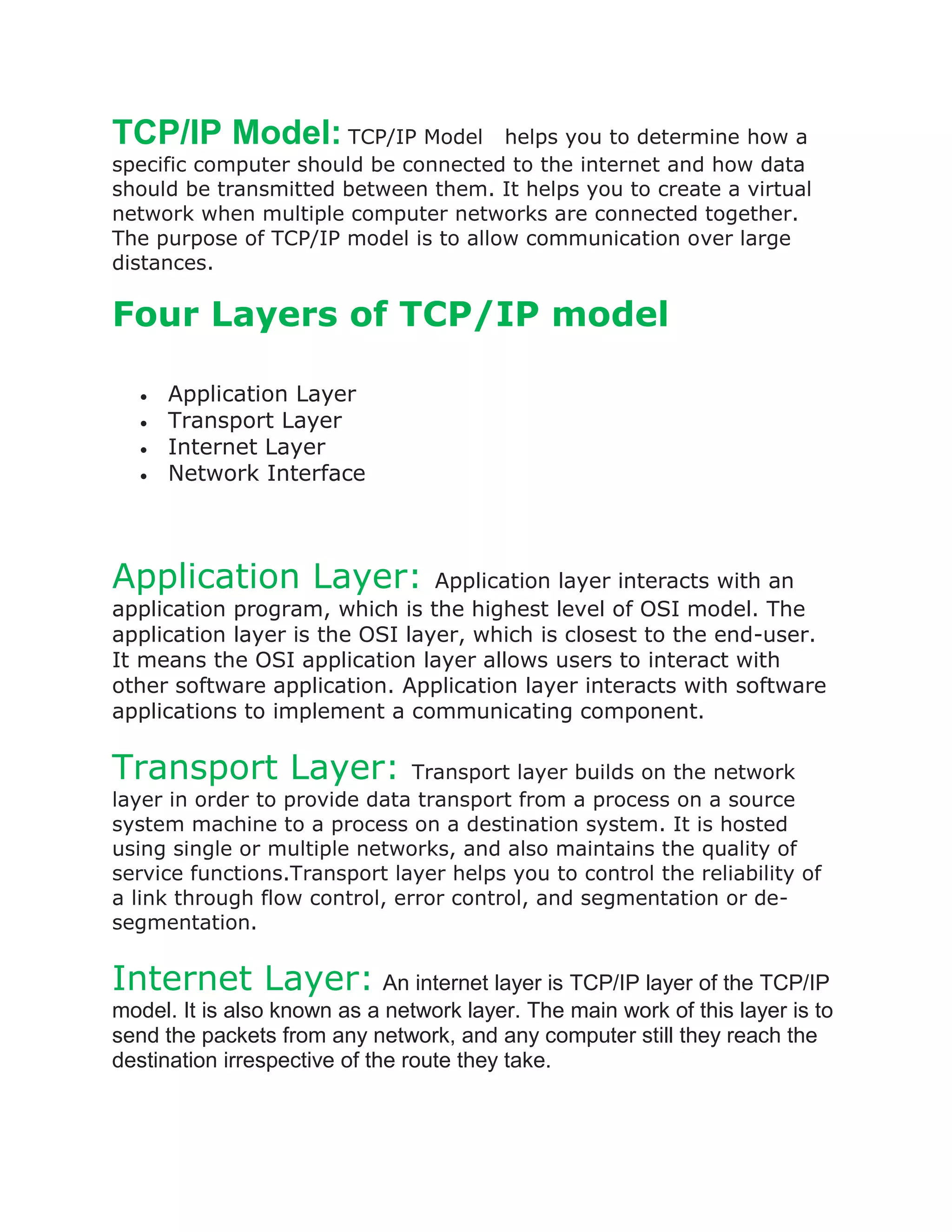 OSI & TCP model | PDF