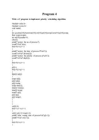 Os lab file c programs | DOCX