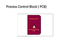 Process Control Block ( PCB)
 