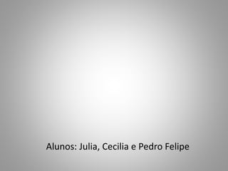 Alunos: Julia, Cecilia e Pedro Felipe 

