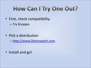 THE LINUX DISTRIBUTIONS EXPLAINED IN DETAIL | PPT