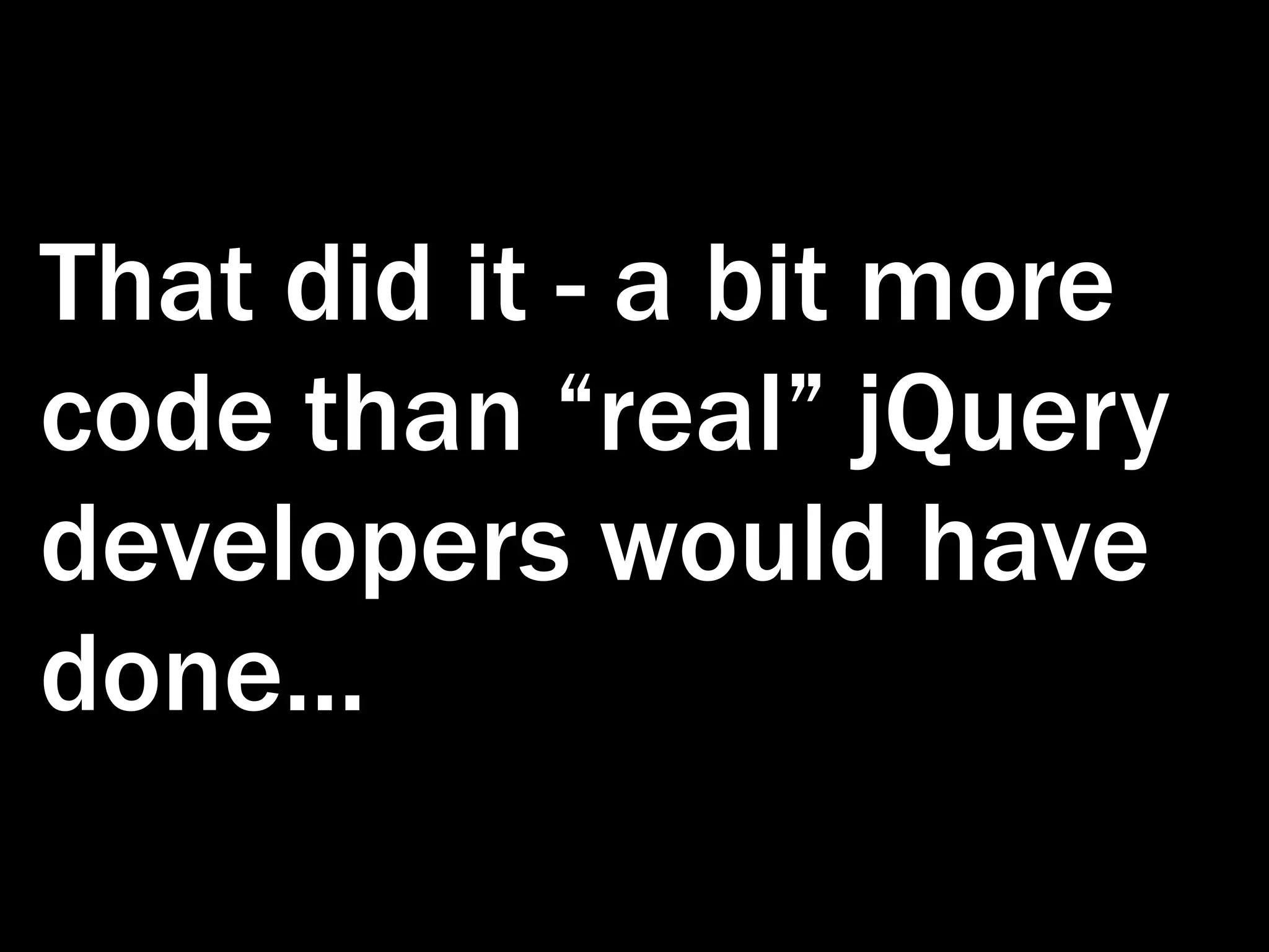 That did it - a bit more code than “real” jQuery developers would have done... 