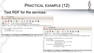 PRACTICAL EXAMPLE (12)
Test RDF for the services:
 