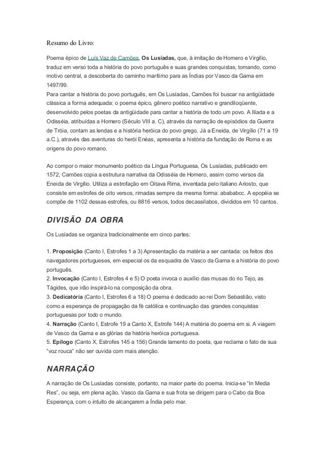 Os lusiadas resumo