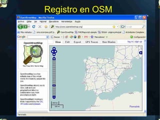 Registro en OSM
 