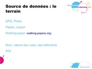 Diffusion large de la connaissance du territoire 