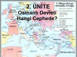 2. ÜNİTE Osmanlı Devleti Hangi Cephede? 