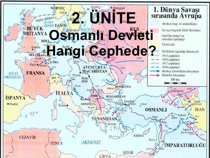 1 Dunya Savasi Cepheler Haritasi