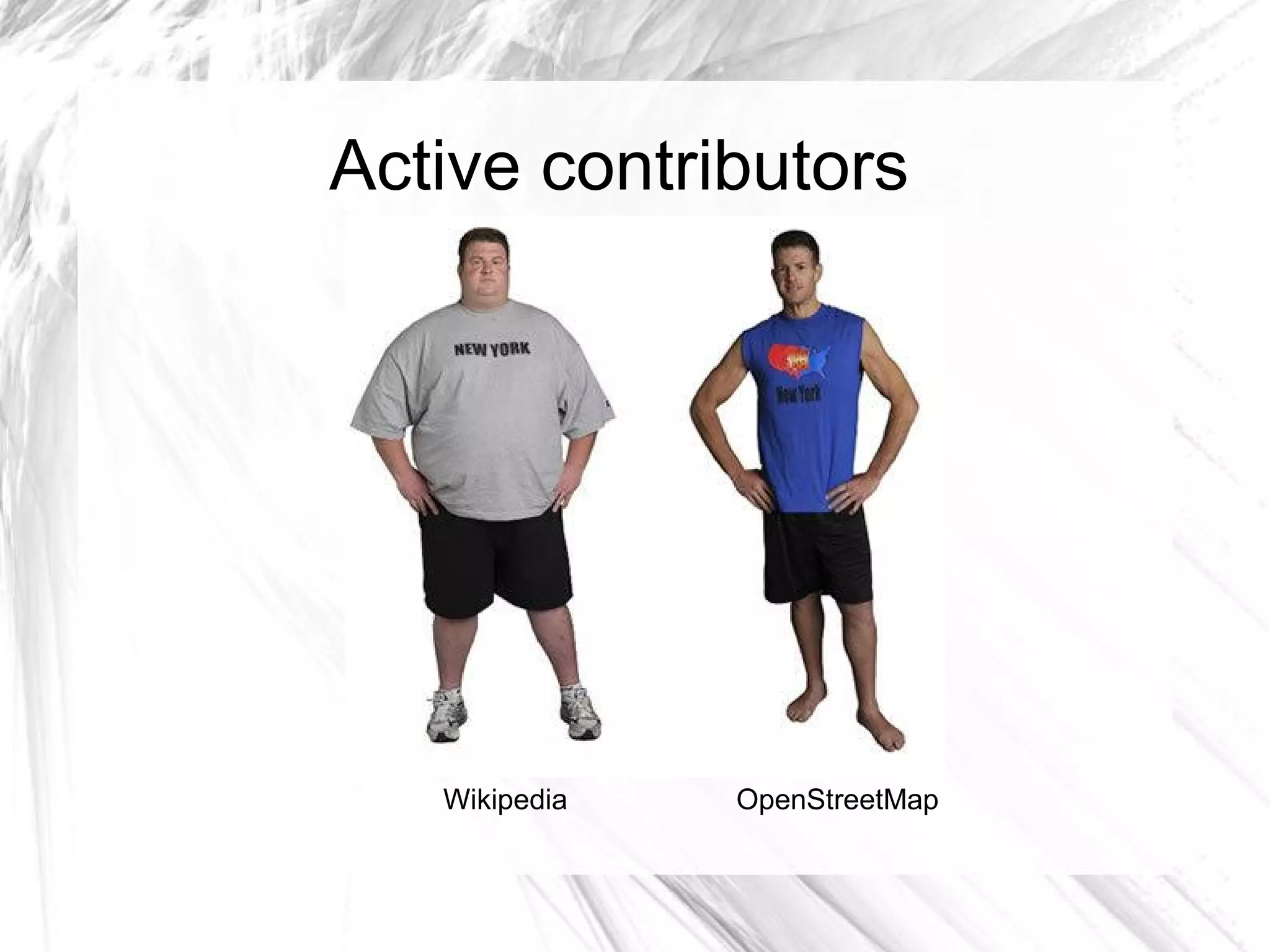 Active contributors




   Wikipedia   OpenStreetMap
 