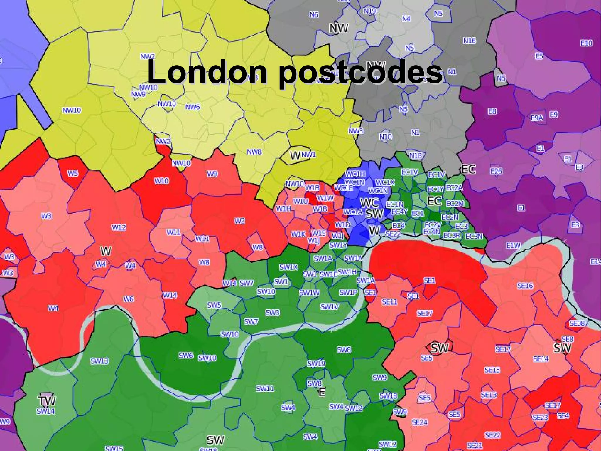 London postcodes
 