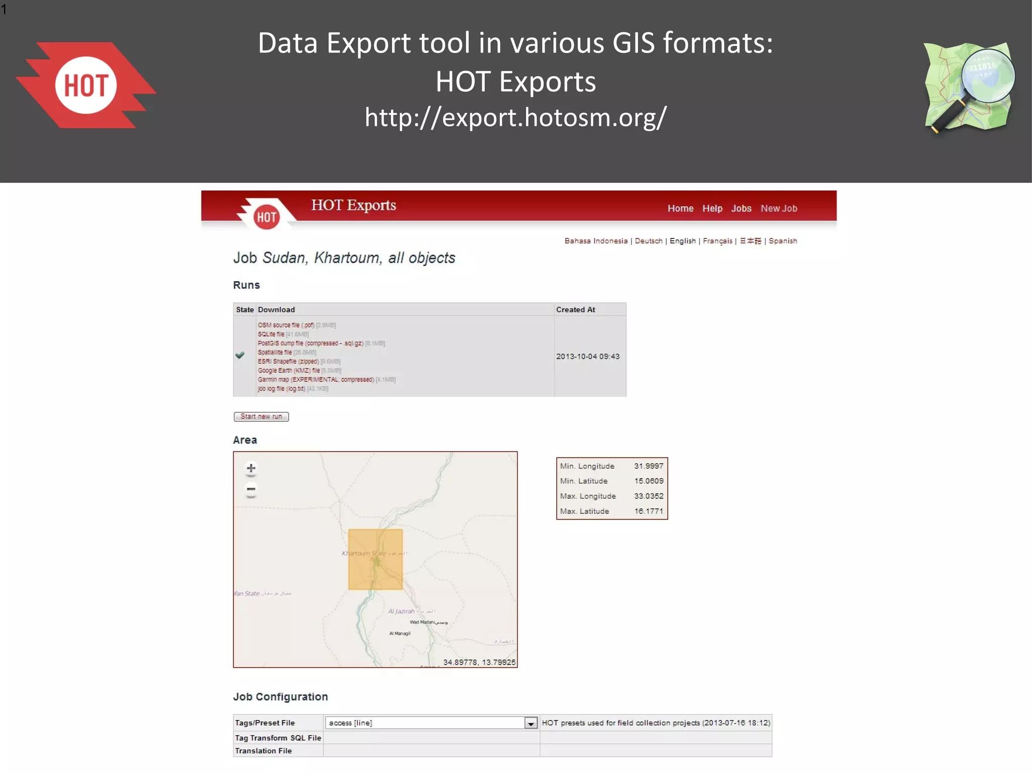 1

Data Export tool in various GIS formats:
HOT Exports
http://export.hotosm.org/

 