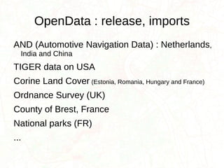 Open DataBase license 1.0 CC-By-SA 2.0 Unadapted to databases 