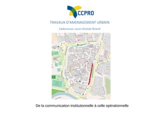 De la communication institutionnelle à celle opérationnelle
 