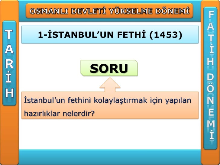 Istanbul Un Fethi Icin Yapilan Hazirliklar Nelerdir
