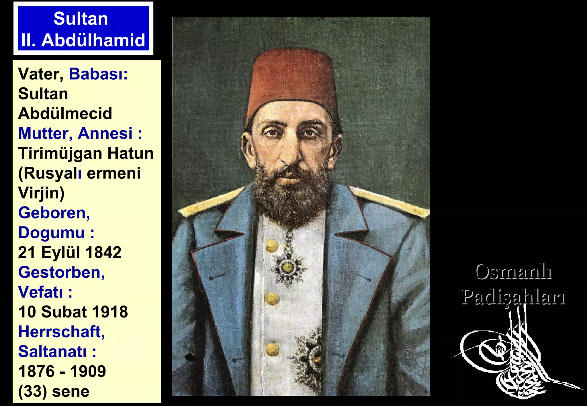 Osmanli padisahlari[1]poster için | PPT