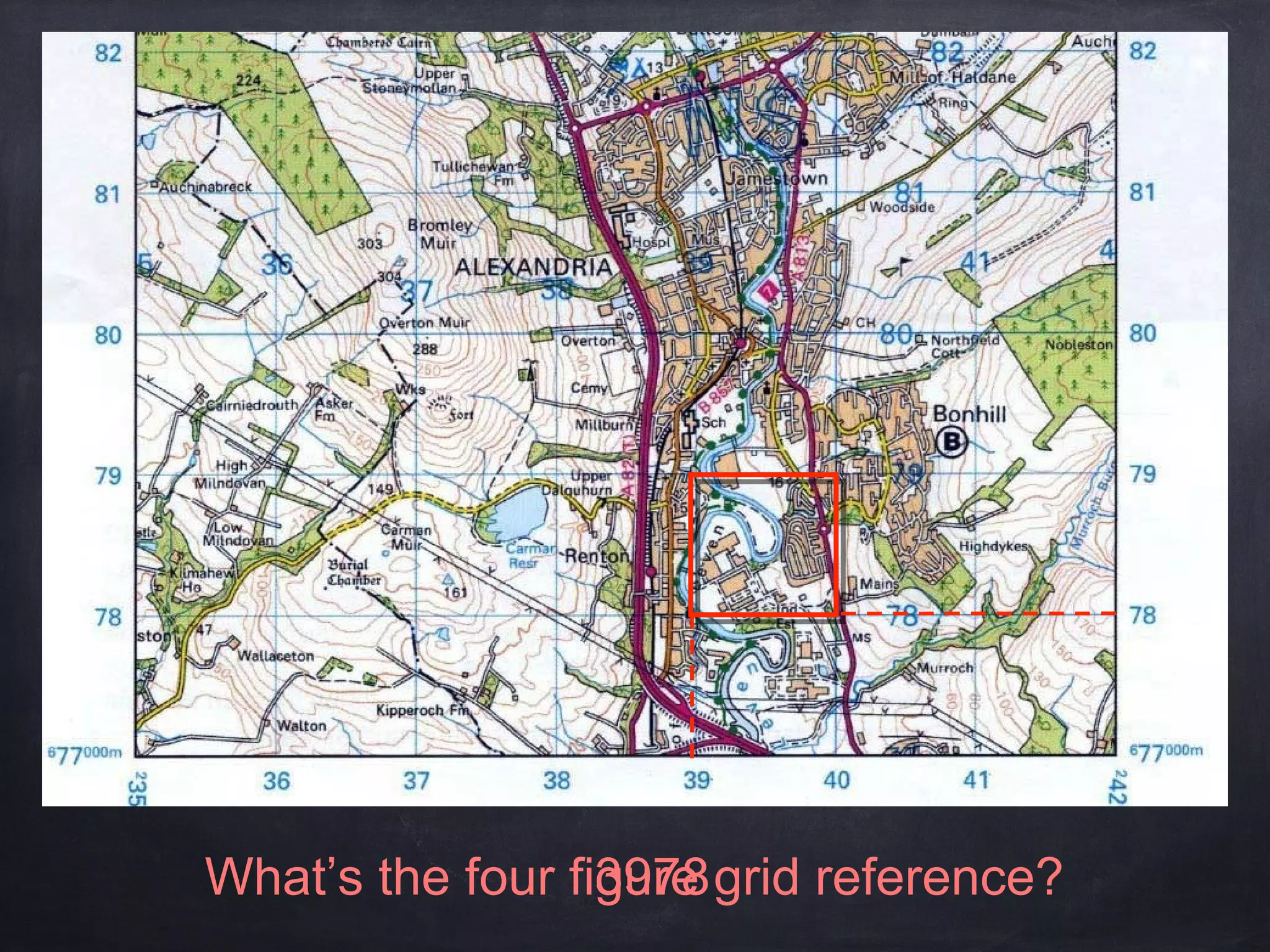 What’s the four figure grid reference?
3978

 