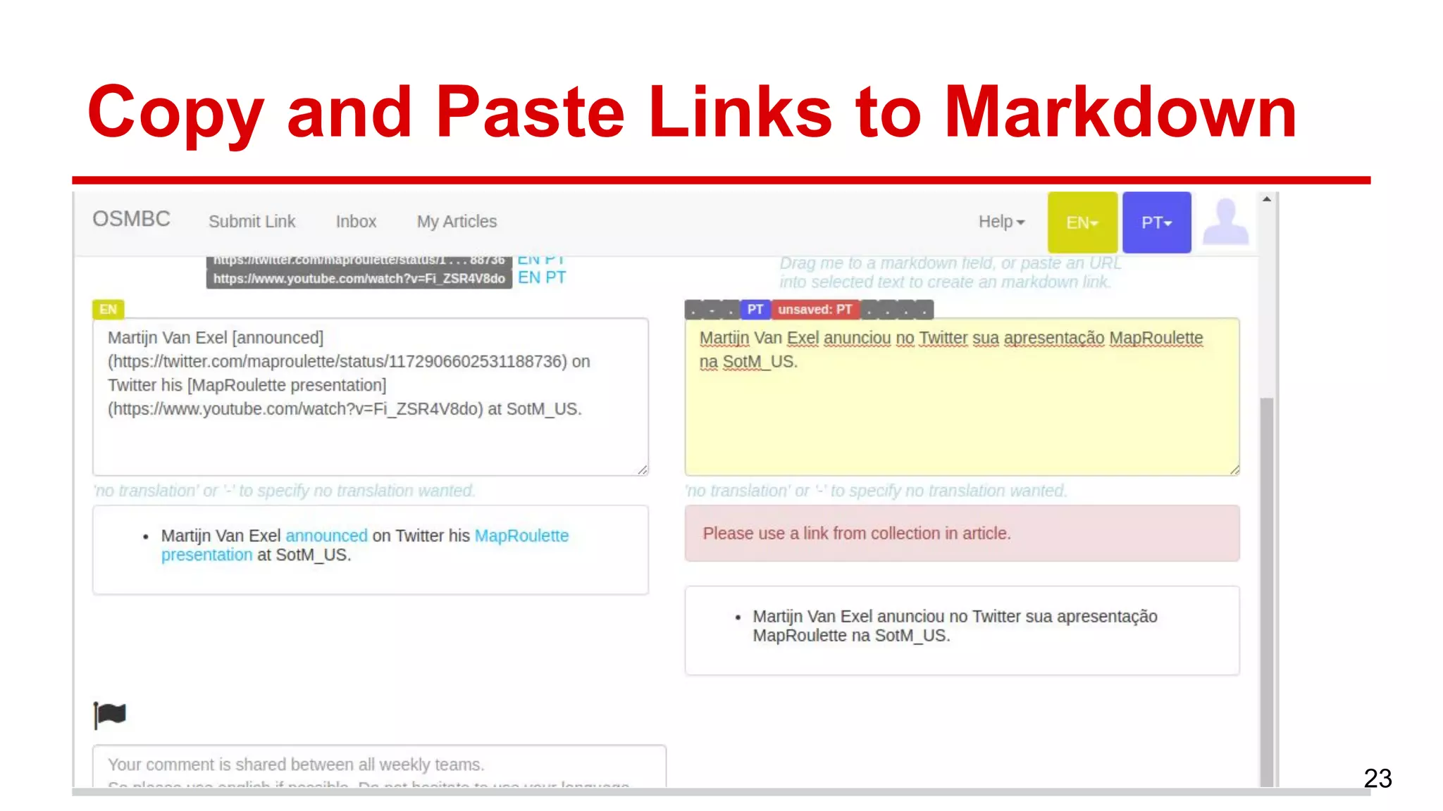 Copy and Paste Links to Markdown
23
 