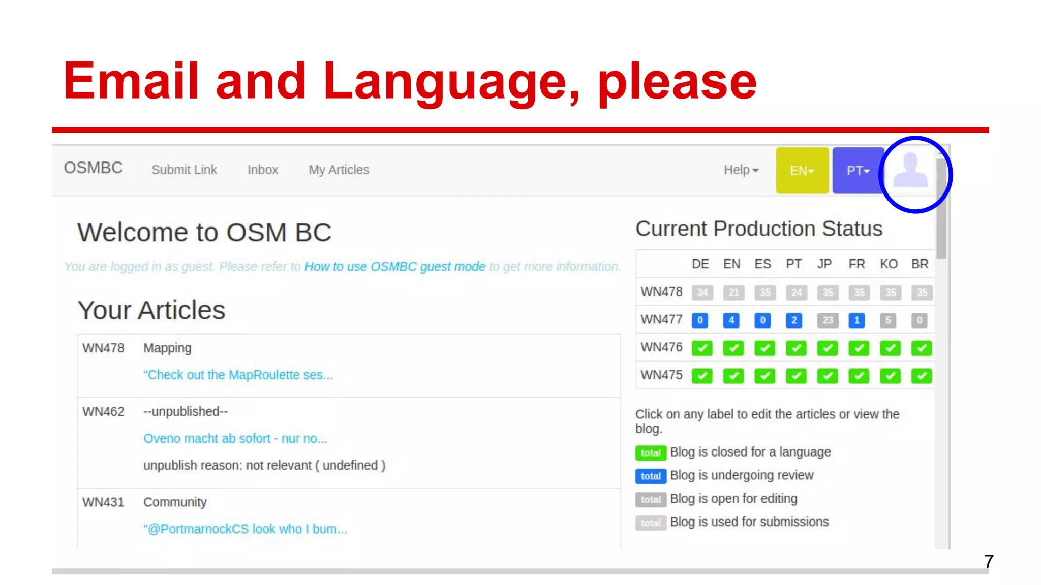 Email and Language, please
7
 
