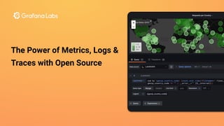 The Power of Metrics, Logs &
Traces with Open Source
 
