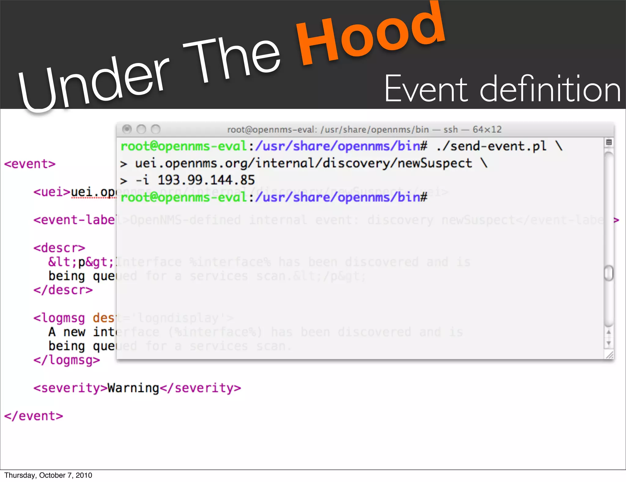 he Hood
       nd er                T
     U                           Event deﬁnition




Thursday, October 7, 2010
 