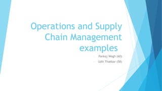 Operations and Supply
Chain Management
examples
- Pankaj Wagh (60)
- Udit Thakkar (58)
 