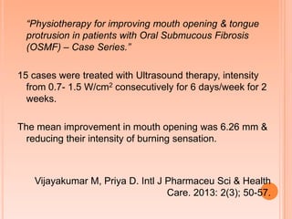 Oral Submucous Fibrosis | PPTX