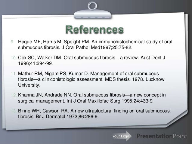 Thesis on oral submucous fibrosis