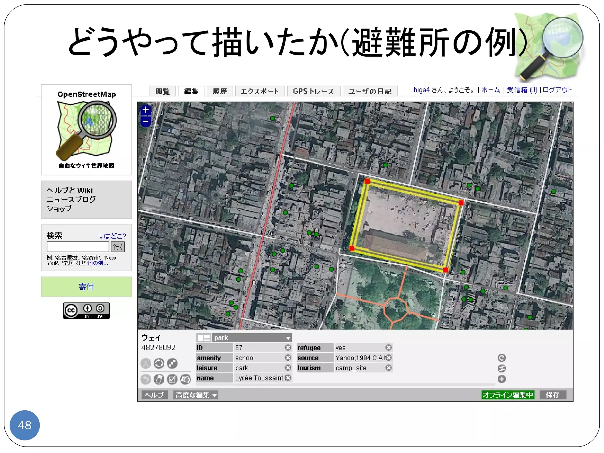 どうやって描いたか(避難所の例)




48
 