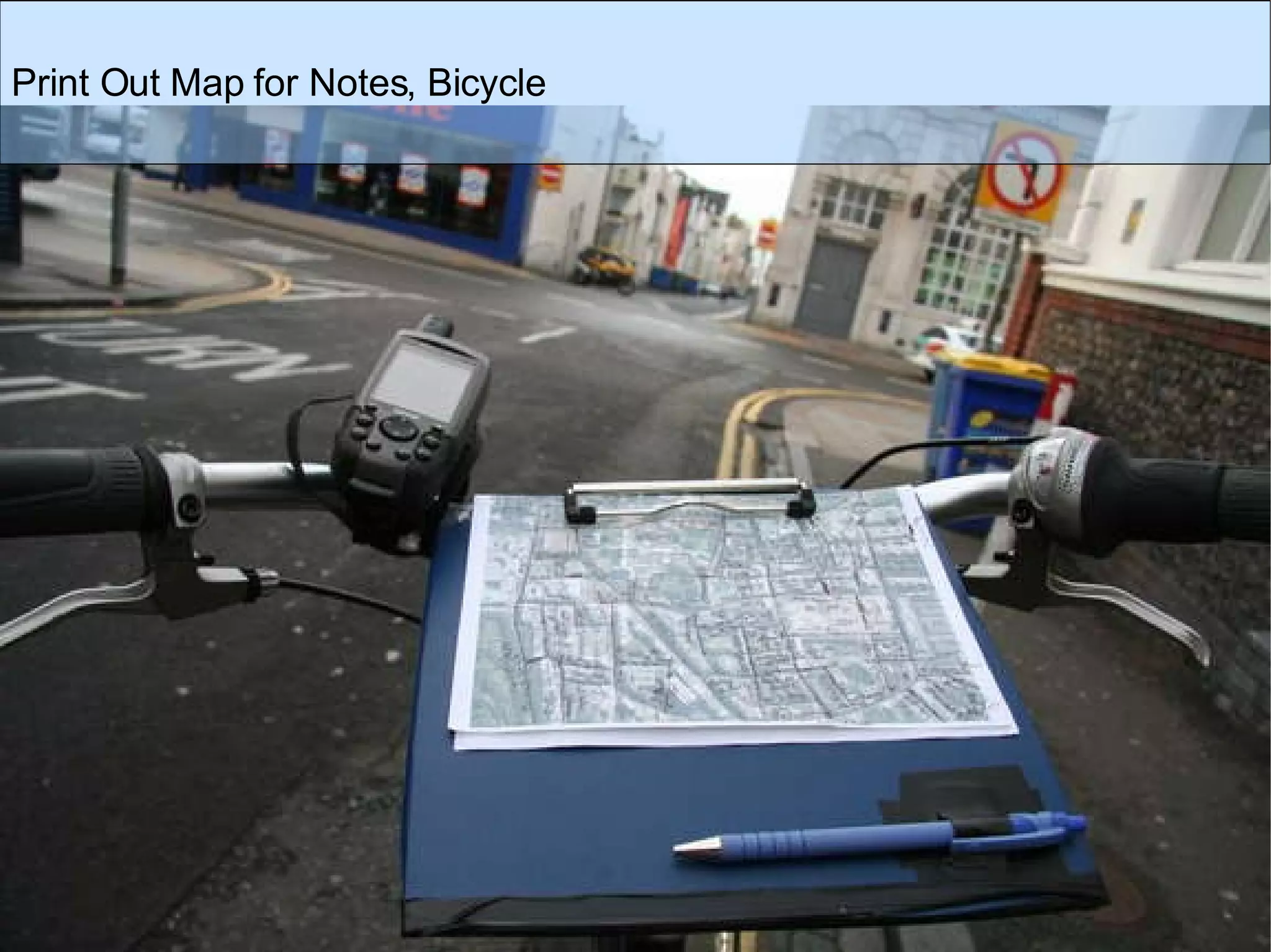 Print Out Map for Notes, Bicycle 
