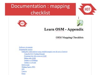 Documentation : mapping
      checklist
 