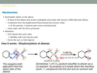 CONTINUED….
OSMATE ESTER
H2S can also be used
 