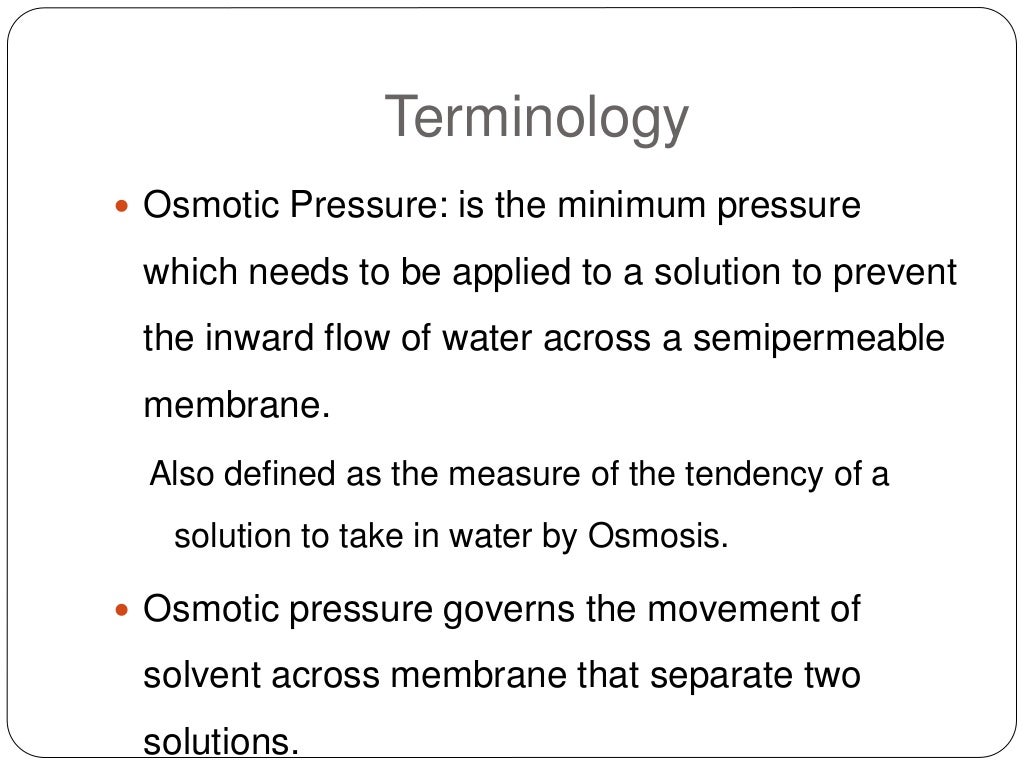 Osmometry by Dr. Anurag Yadav