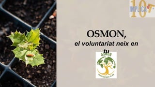 OSMON,
el voluntariat neix en
tu
 