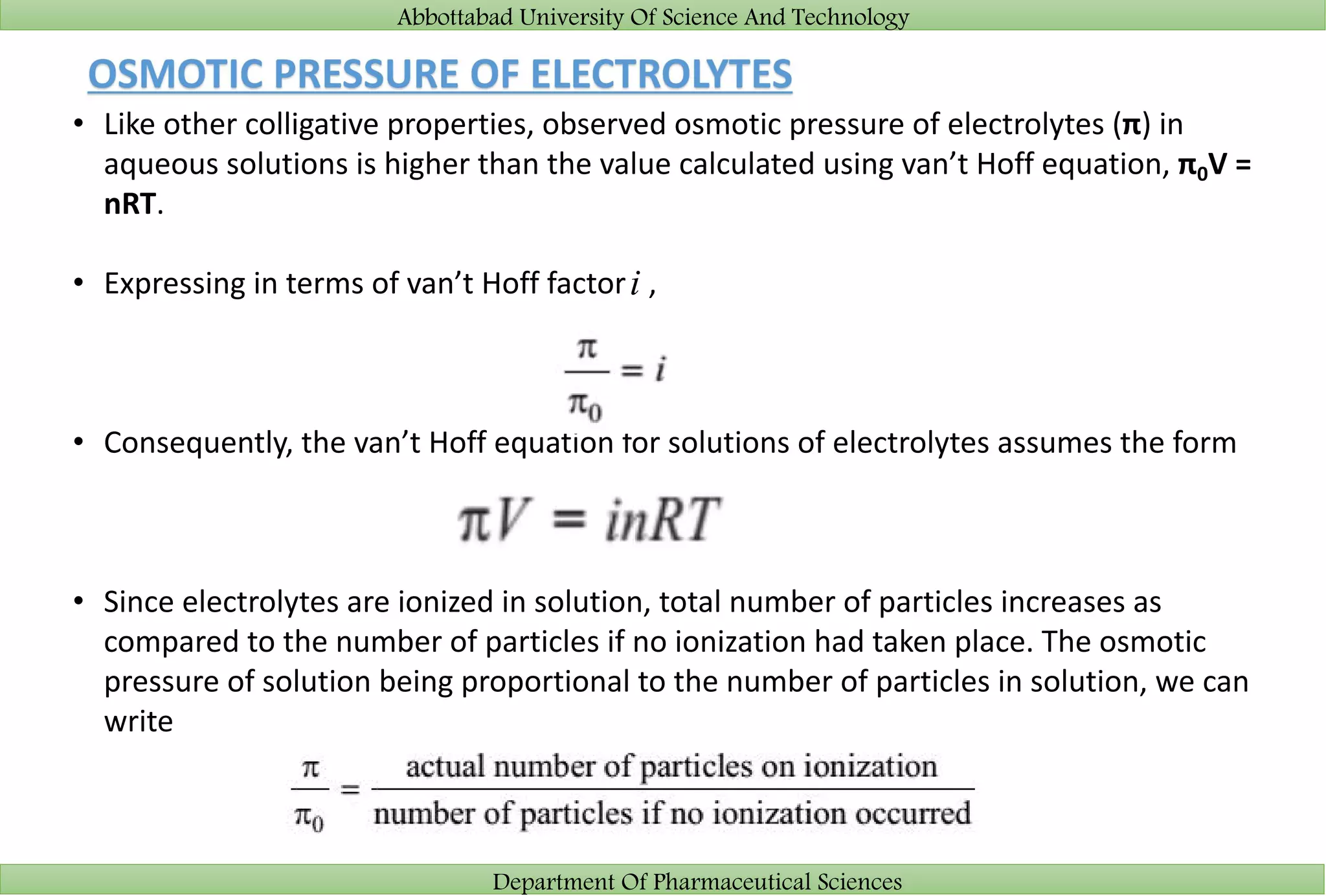 Picture Idea: Osmosis Osmotic Pressure Laws Of Osmotic Pressure And Theories Of