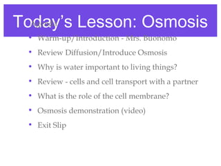 Osmosis lesson ppt