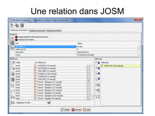 Une relation dans JOSM
 