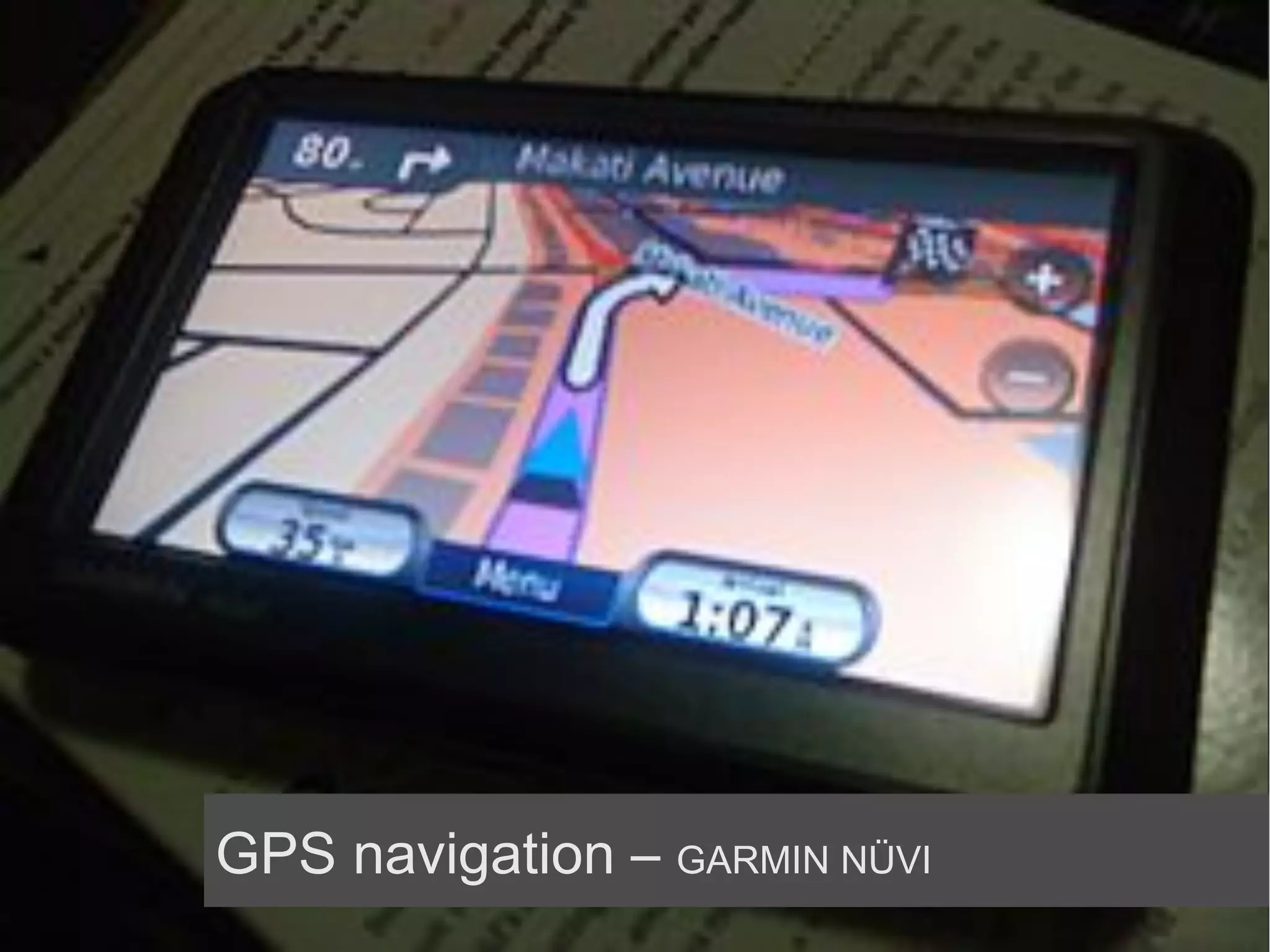 GPS navigation – GARMIN NÜVI
 