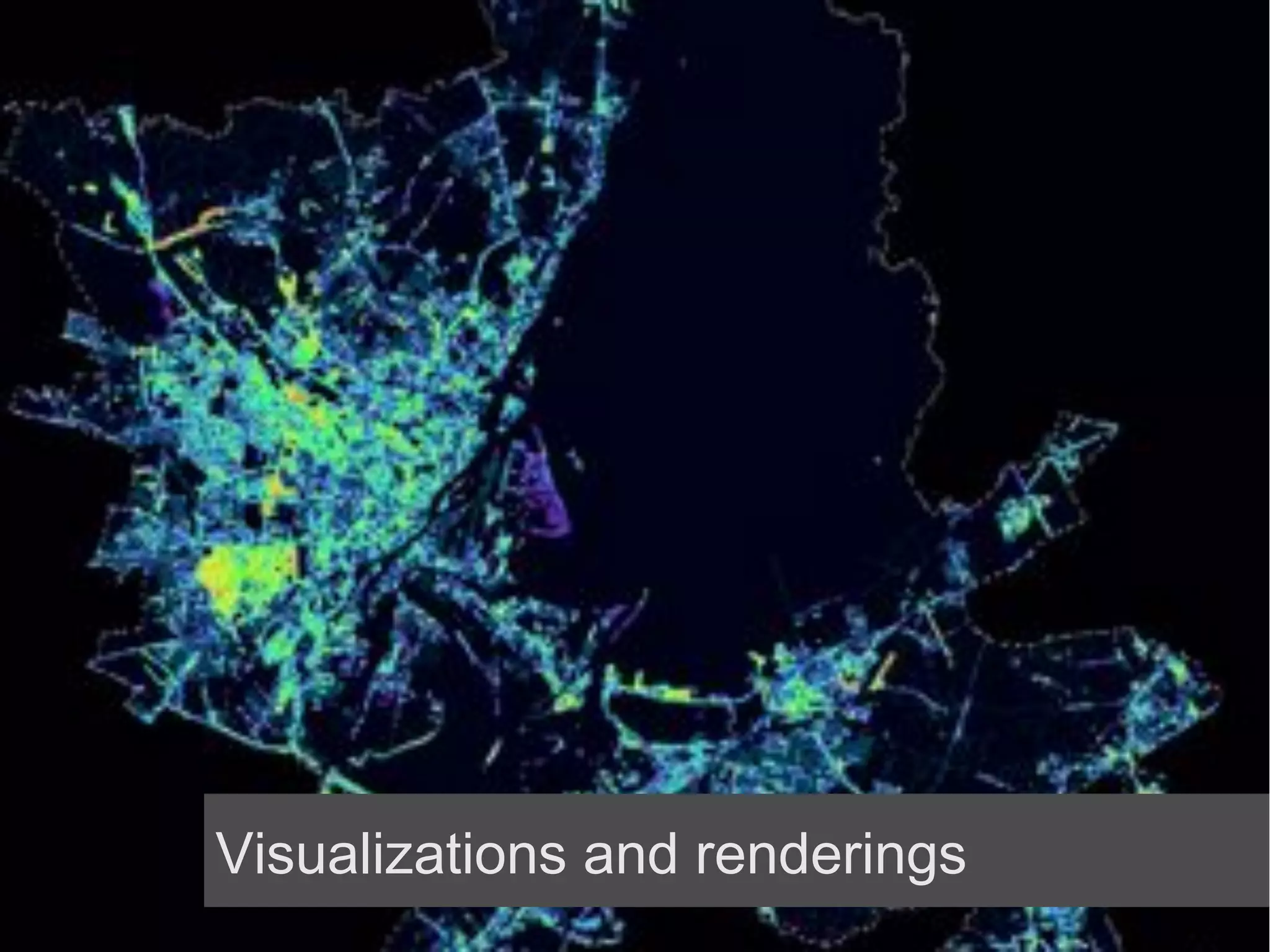 Visualizations and renderings
 