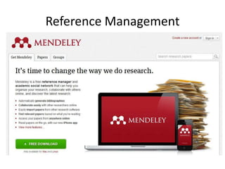 Reference Management

 