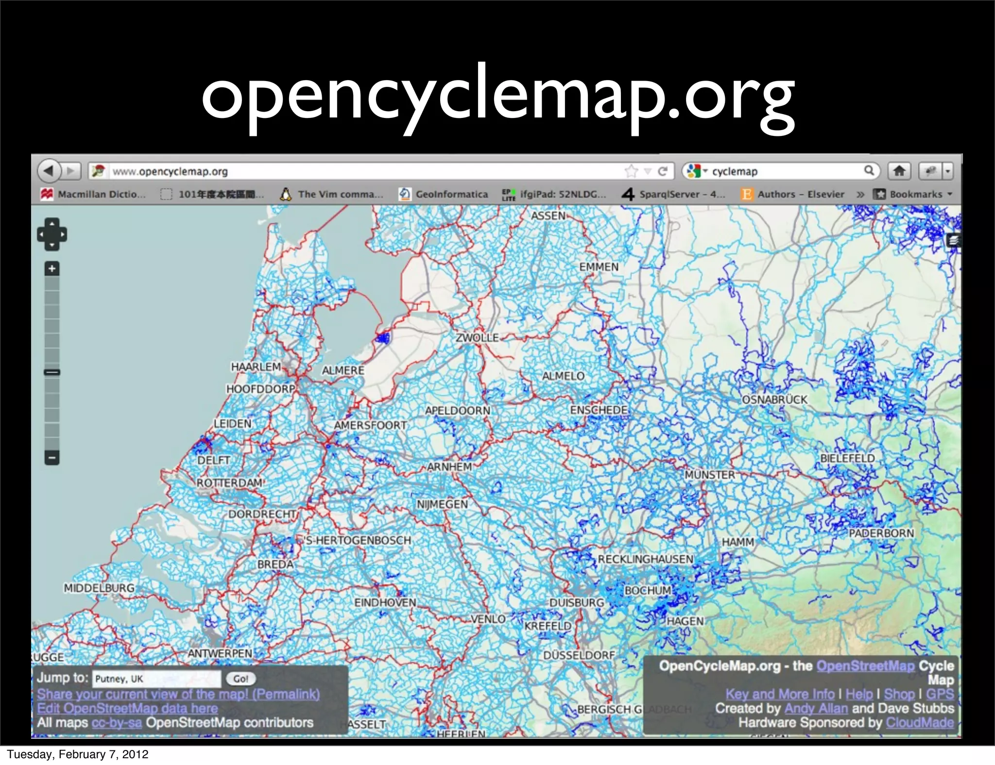 opencyclemap.org




Tuesday, February 7, 2012
 