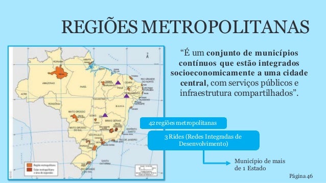 Os Municípios e as Regiões Metropolitanas - 7º Ano (2018)