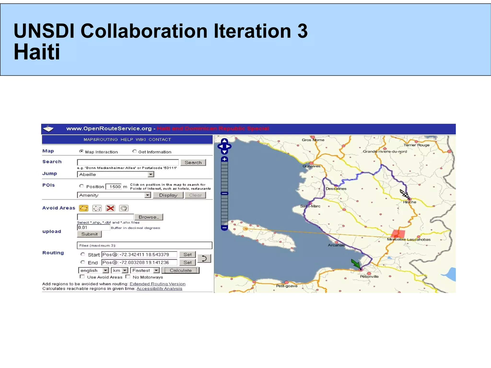 UNSDI Collaboration Iteration 3 Haiti 