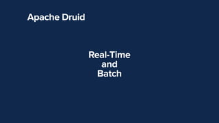 Apache Druid
Real-Time


and


Batch
 