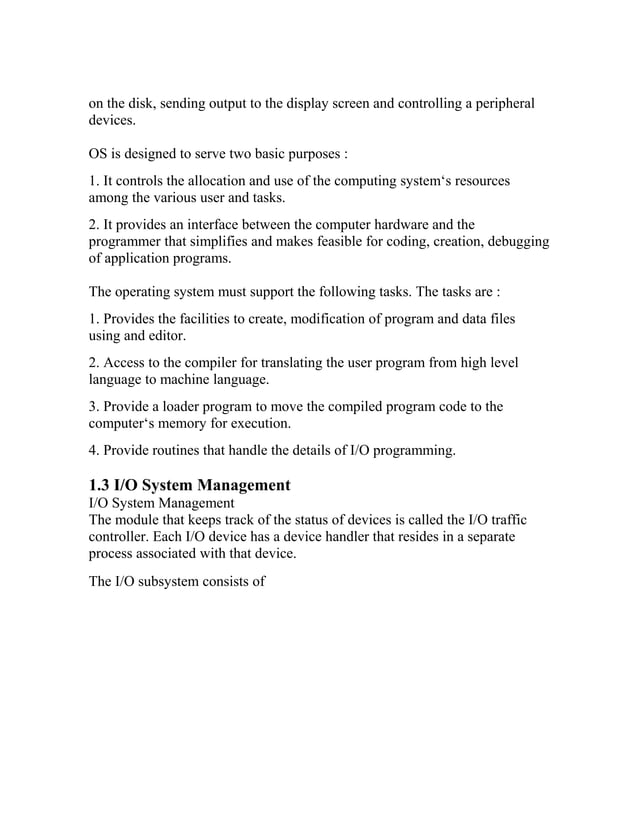 operating system lecture notes | DOC